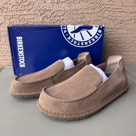 Birkenstock Utti Slip On Men’s 43EU/10US Taupe Suede Loafer Comfort Shoes NEW